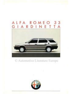 1986 ALFA ROMEO 33 GIARDINETTA BROCHURE DUITS