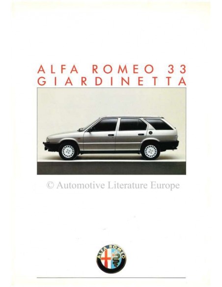 1986 ALFA ROMEO 33 GIARDINETTA BROCHURE DUITS