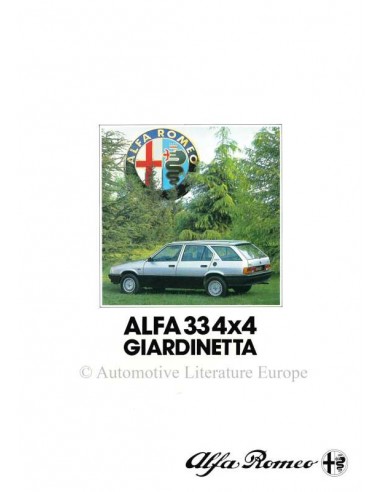 1984 ALFA ROMEO 33 4X4 GIARDINETTA BROCHURE FRANS