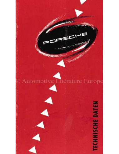 1954 PORSCHE 356 TECHNISCHE GEGEVENS BROCHURE DUITS
