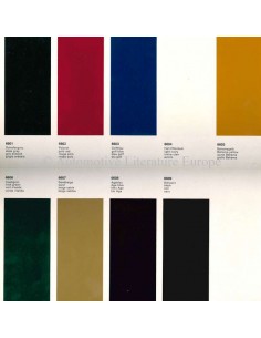 1965 PORSCHE 911 / 912 KLEURENKAART BROCHURE 2