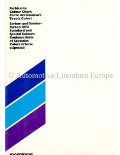 1974 VW-PORSCHE 914 KLEURENKAART BROCHURE