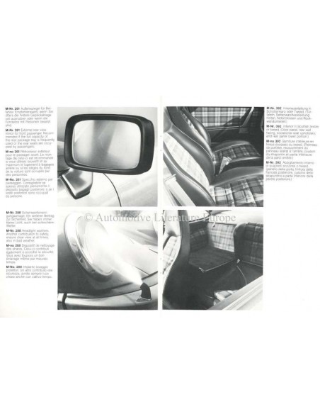 1975 PORSCHE 911 CARRERA TURBO ACCESSOIRES BROCHURE DUITS