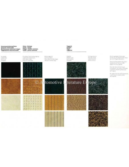 1975 VW-PORSCHE 914 COLOUR CHART BROCHURE