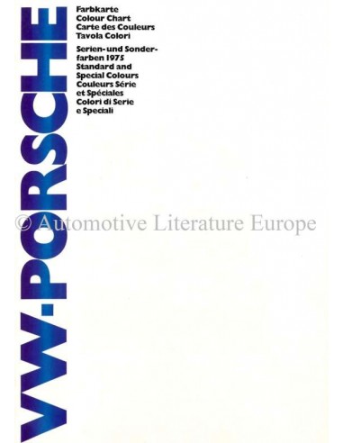 1975 VW-PORSCHE 914 COLOUR CHART BROCHURE