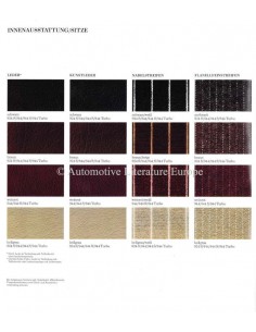 1988 PORSCHE 924 S / 944 / 944 S / 944 TURBO COLOURS & INTERIOR BROCHURE GERMAN 2