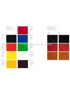 1977 PORSCHE 911 CARRERA / TURBO COLOUR CHART BROCHURE 2