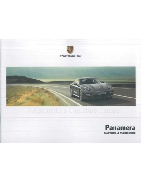 2013 PORSCHE PANAMERA GUARANTEE & MAINTENANCE ENGLISH