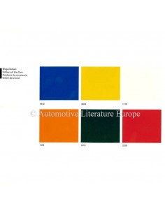 1969 VW-PORSCHE 914 & 914/6 COLOUR CHART BROCHURE 2