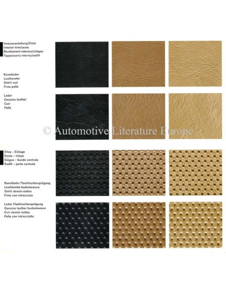 1969 VW-PORSCHE 914 & 914/6 FARBKARTE PROSPEKT