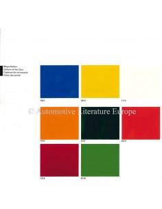 1971 VW-PORSCHE 914 & 914/6 COLOUR CHART BROCHURE 2