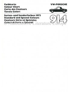 1973 VW-PORSCHE 914 FARBKARTE PROSPEKT