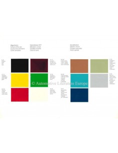 1977 PORSCHE 924 COLOUR CHART BROCHURE 2