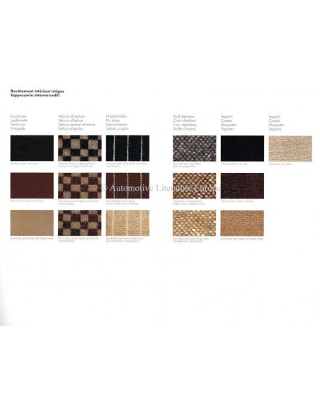 1983 PORSCHE 924 FARBEN & INNENAUSSTATTUNG PROSPEKT