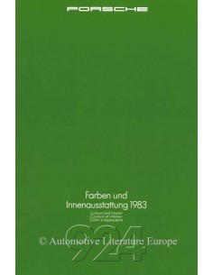1983 PORSCHE 924 KLEUREN & UITRUSTING BROCHURE DUITS