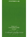 1983 PORSCHE 924 COLOURS & INTERIOR BROCHURE GERMAN