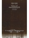 1982 PORSCHE 928 & 928S KLEUREN & INTERIEUR BROCHURE