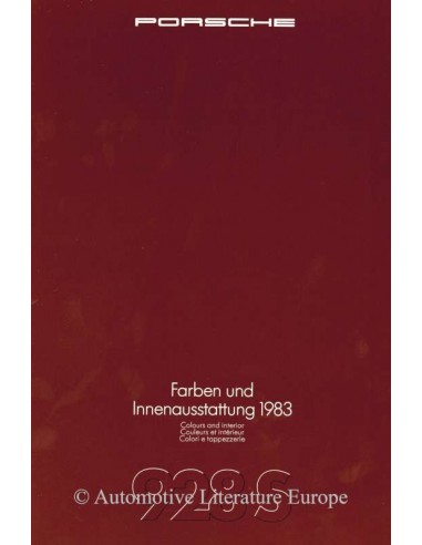 1983 PORSCHE 928S COLOURS & INTERIOR BROCHURE