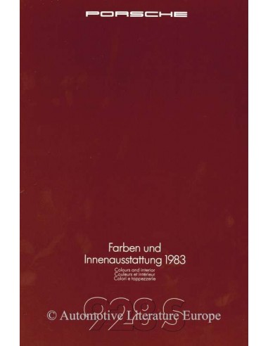 1983 PORSCHE 928S COLOURS & INTERIOR BROCHURE