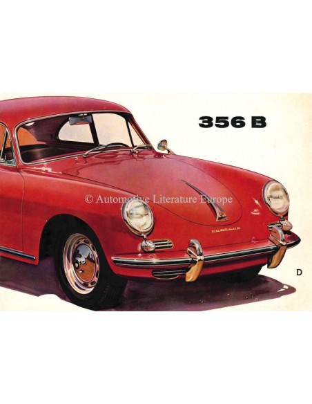 1960 PORSCHE 356 B BROCHURE DUITS
