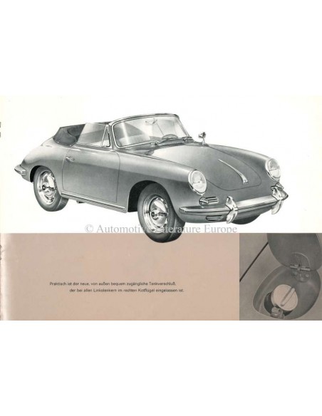 1962 PORSCHE 356 B BROCHURE DUITS