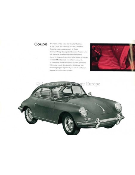 1963 PORSCHE 356 B PROSPEKT DEUTSCH
