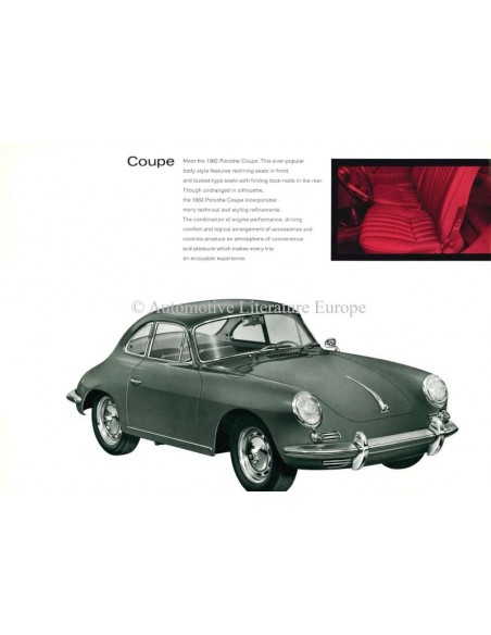 1963 PORSCHE 356 B PROSPEKT ENGLISCH
