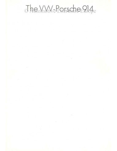 1969 VW-PORSCHE 914 BROCHURE ENGELS