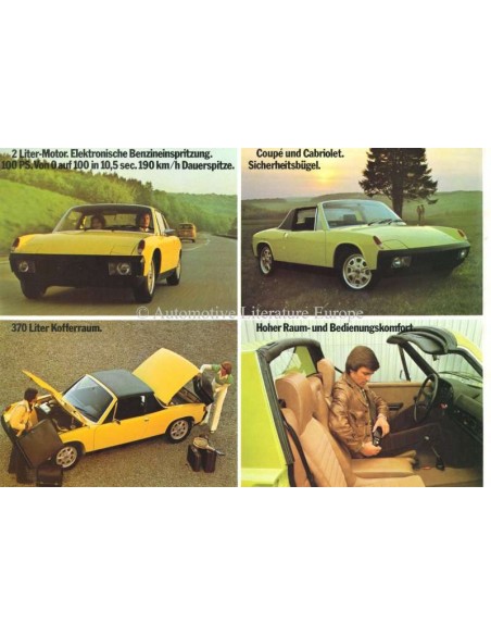 1974 VW-PORSCHE 914 BROCHURE DUITS
