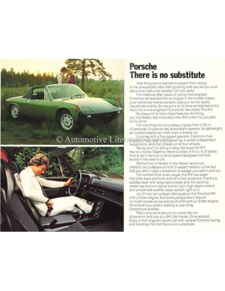 1975 PORSCHE 914 BROCHURE ENGLISH