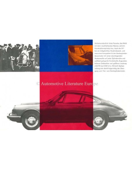 1964 PORSCHE 911 BROCHURE GERMAN