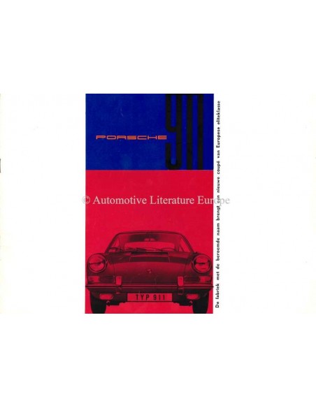 1965 PORSCHE 911 BROCHURE DUTCH