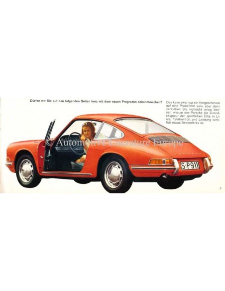 1967 PORSCHE 911 & 912 BROCHURE DUITS