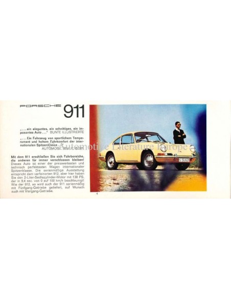 1967 PORSCHE 911 & 912 BROCHURE GERMAN