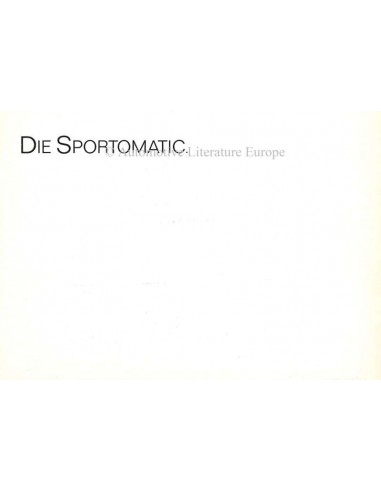 1969 PORSCHE 911S SPORTOMATIC PROSPEKT DEUTSCH