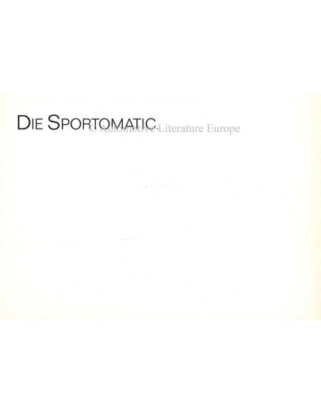 1969 PORSCHE 911S SPORTOMATIC BROCHURE DUITS