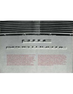 1968 PORSCHE 911T & 911E SPORTOMATIC BROCHURE GERMAN 2