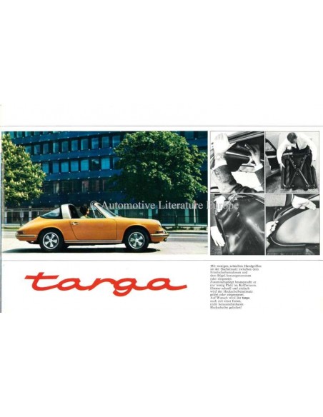 1967 PORSCHE TARGA & COUPÉ BROCHURE GERMAN