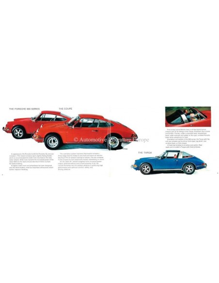 1969 PORSCHE FACT BOOK BROCHURE ENGELS