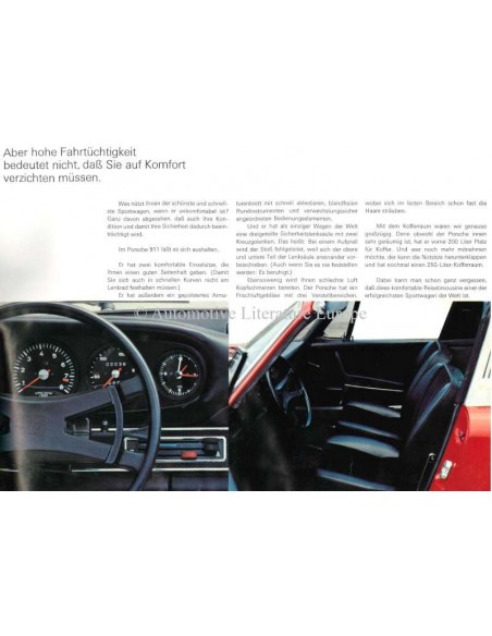 1970 PORSCHE 911 PROSPEKT DEUTSCH
