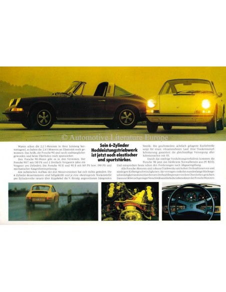 1971 PORSCHE 911 BROCHURE DUITS