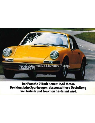1971 PORSCHE 911 BROCHURE DUITS