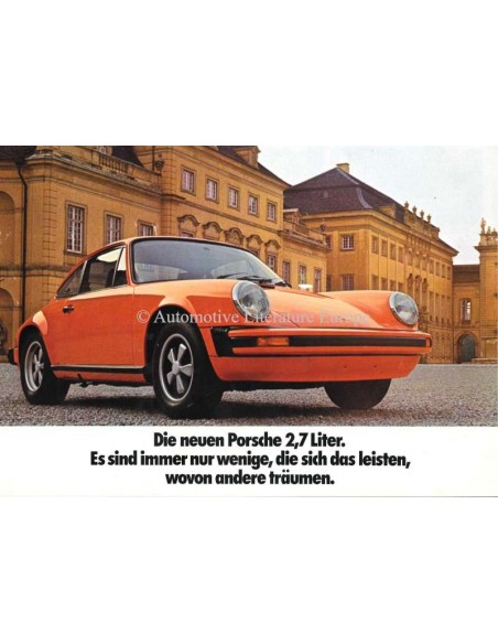 1974 PORSCHE 911 BROCHURE DUITS