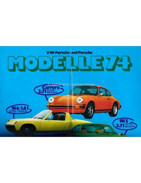 1974 VW-PORSCHE PROGRAMM PROSPEKT DEUTSCH