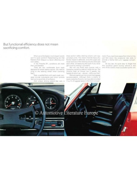 1970 PORSCHE 911 BROCHURE ENGELS