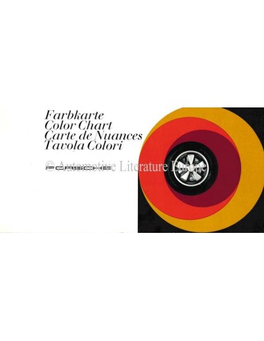 1968 PORSCHE 911 & 912 KLEURENKAART BROCHURE