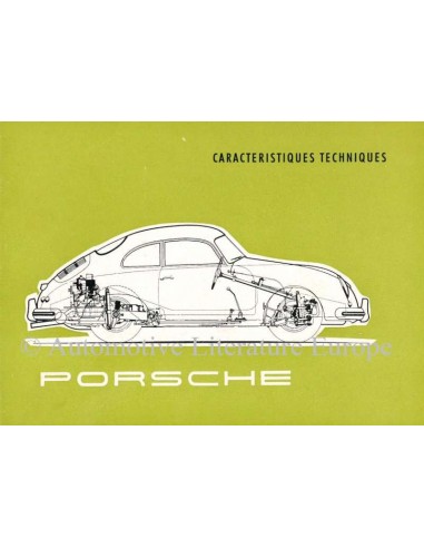 1956 PORSCHE 356A TECHNISCHE DATEN PROSPEKT FRANZÖSISCH