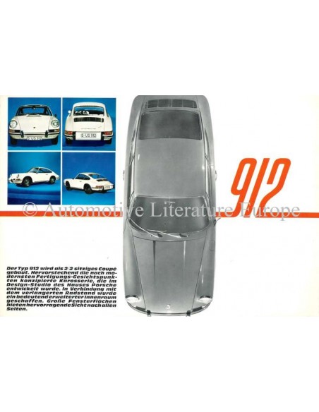 1965 PORSCHE 912 BROCHURE GERMAN