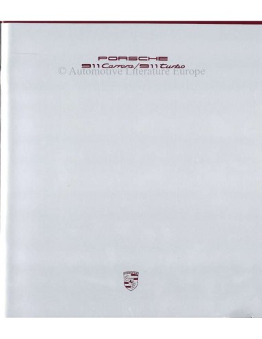 1989 PORSCHE 911 CARRERA & TURBO BROCHURE DUITS