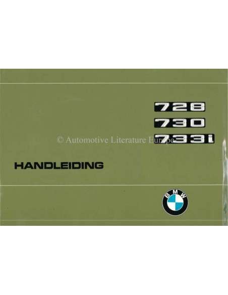 1977 BMW 7ER BETRIEBSANLEITUNG NIEDERLÄNDISCH